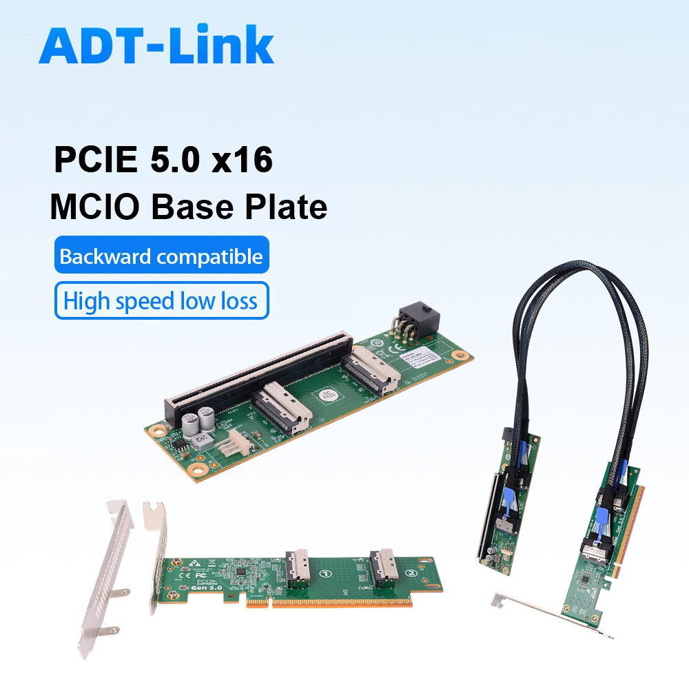 Pcie 5.0 Gpu Riser Cable - ADT-Link PCIe 5.0 X16 To MCIO