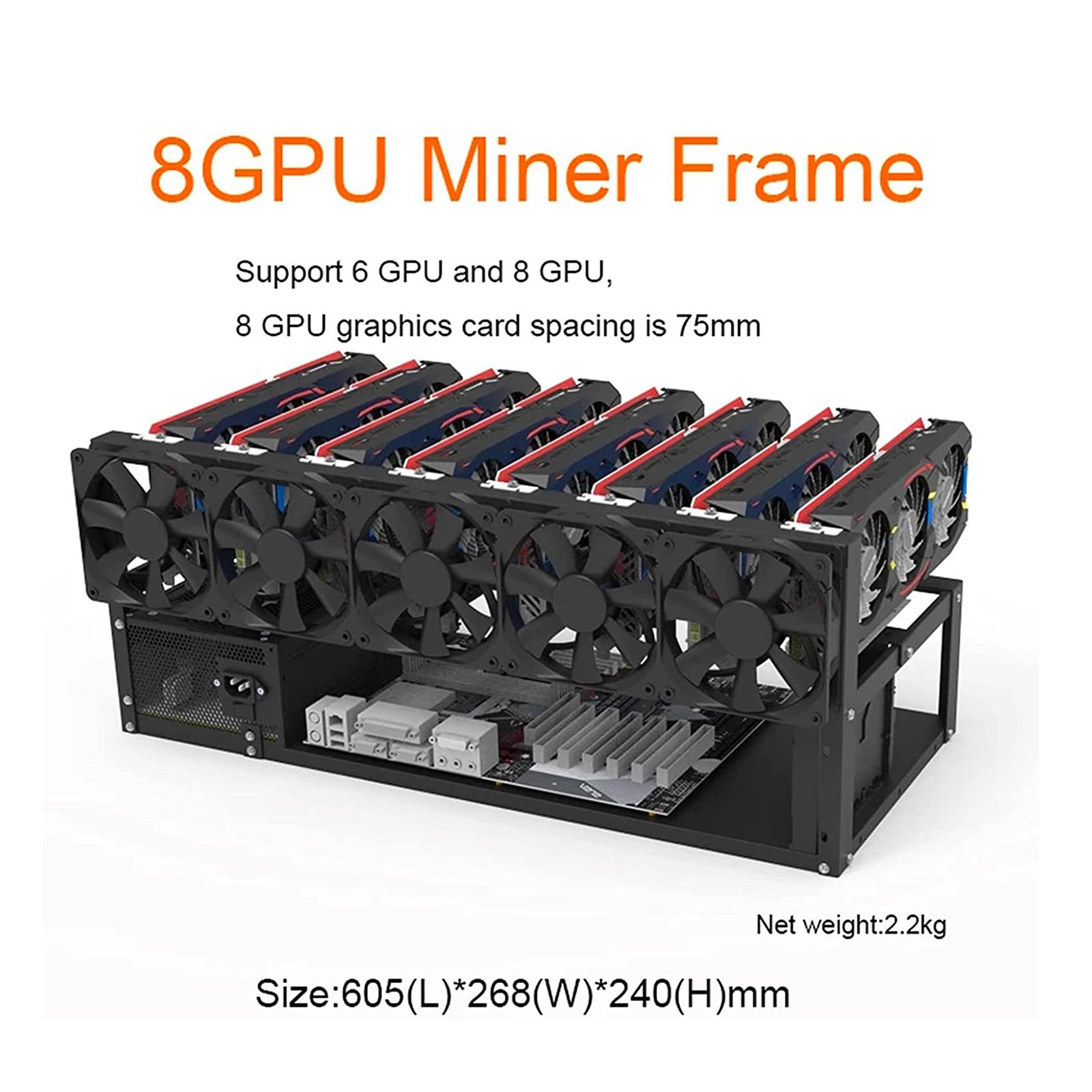 Open Frame Graphics Card Holde - огляд і ціна Gpu Mining Rig Frame 8 Gpu