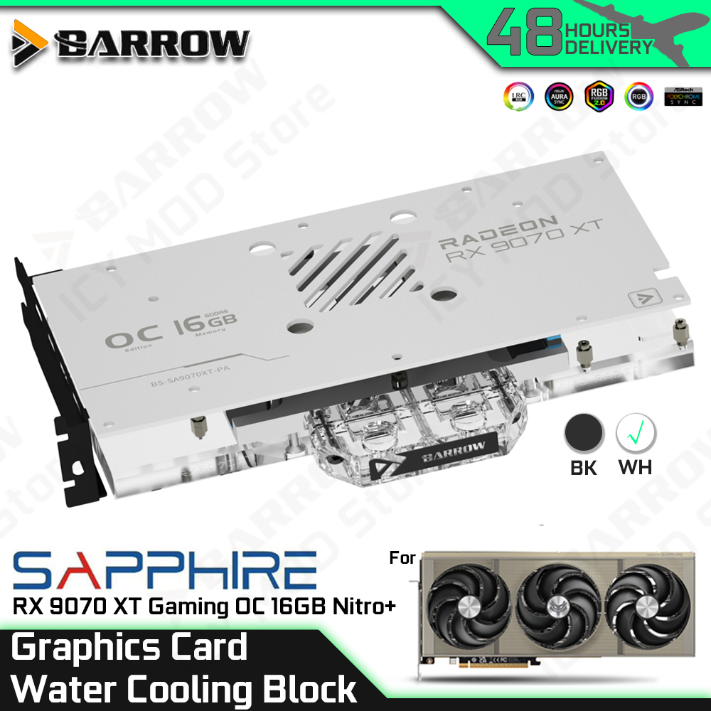 Barrow Graphics Card Water Coo - огляд і ціна Rx 9070 Xt