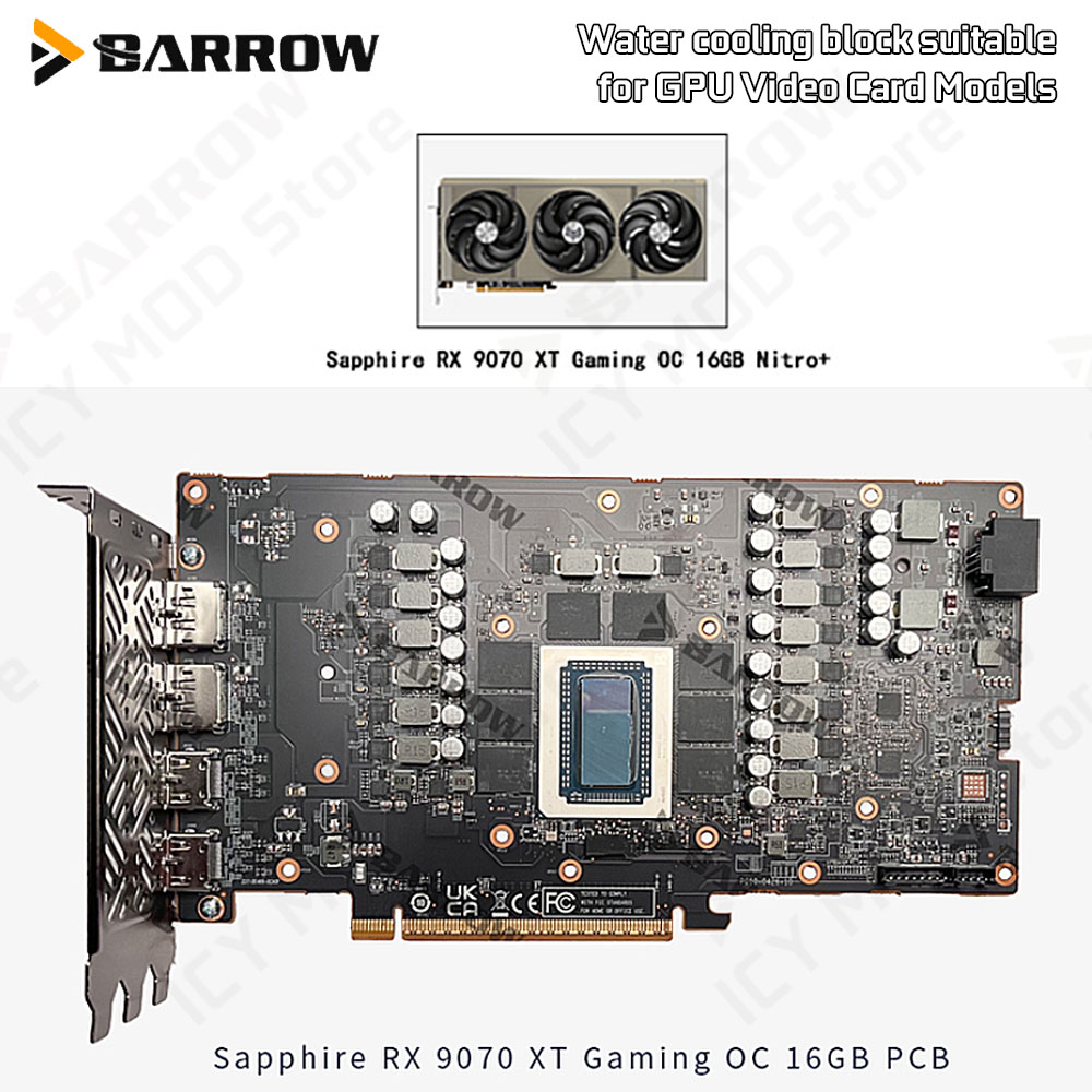 Barrow Graphics Card Water Coo - огляд і ціна Rx 9070 Xt