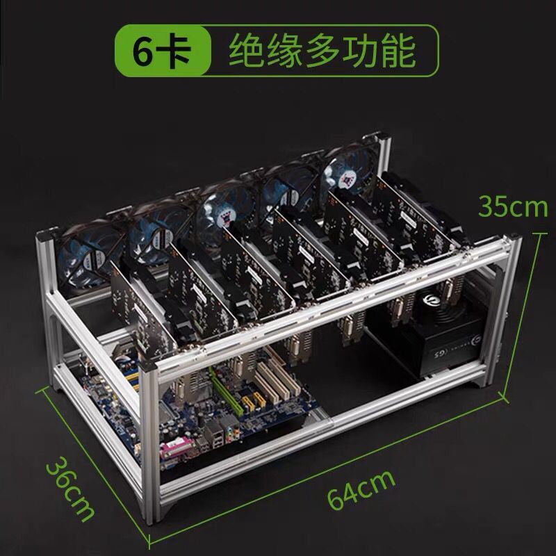 6 8 12 19 GPU Miner Mining Rig - огляд і ціна Gpu Mining Rig Frame 8 Gpu