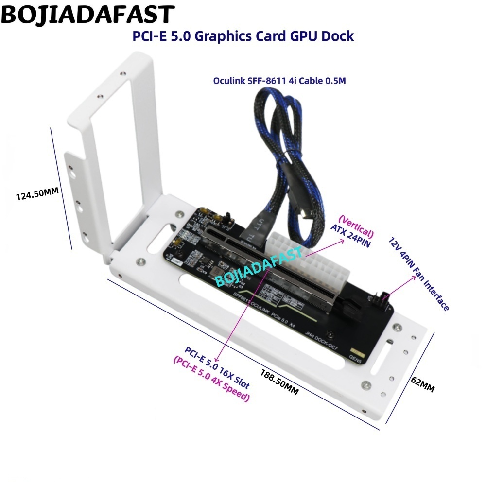PCI-E 5.0 16X GEN5 Adapter Car - огляд і ціна Pcie 5.0 Gpu Riser Cable