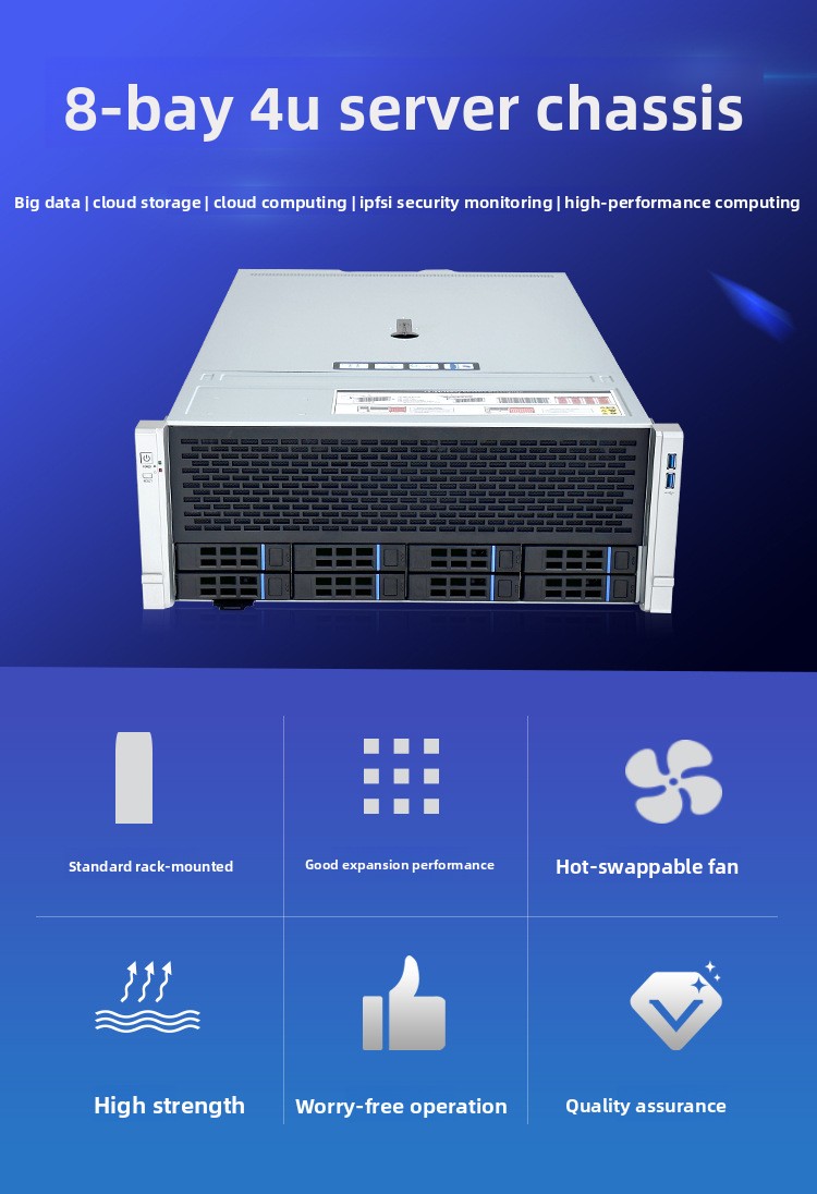 8-Disk 4U Rack-type Multi-disk - огляд і ціна Server Gpu Chassis 4U