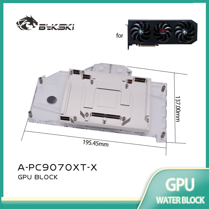 Bykski A-PC9070XT-X GPU Block  - огляд і ціна Rx 9070 Xt