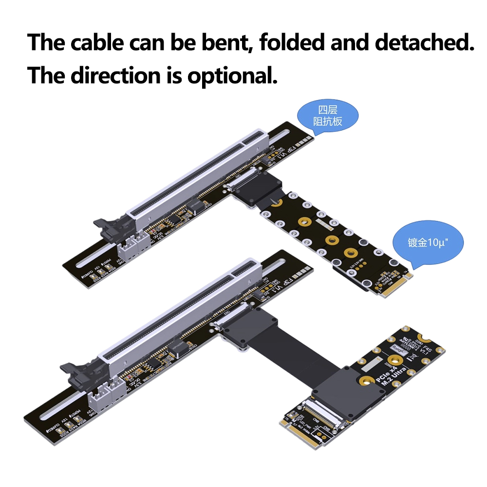PCIe 5.0 X16 To M.2 NVMe Key M - огляд і ціна Pcie 5.0 Gpu Riser Cable